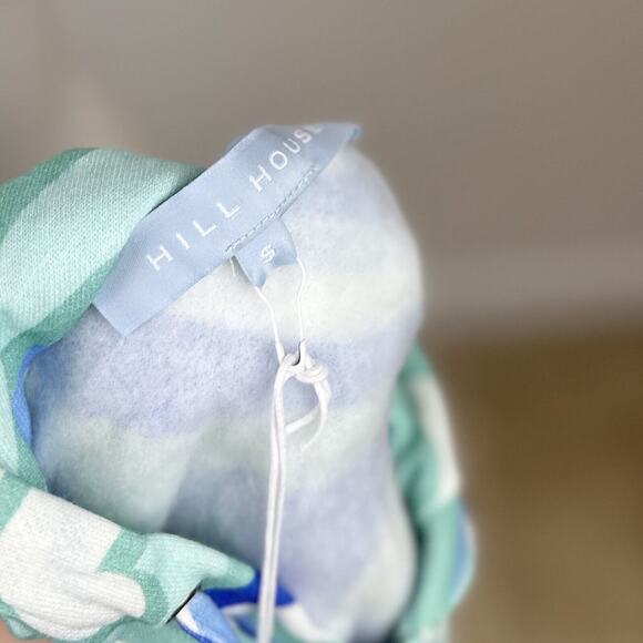 Hill House Allie Zip Up Sweatshirt Hoodie Kaleidoscopic Beach Blue Fleece S NWT - Picture 14 of 15